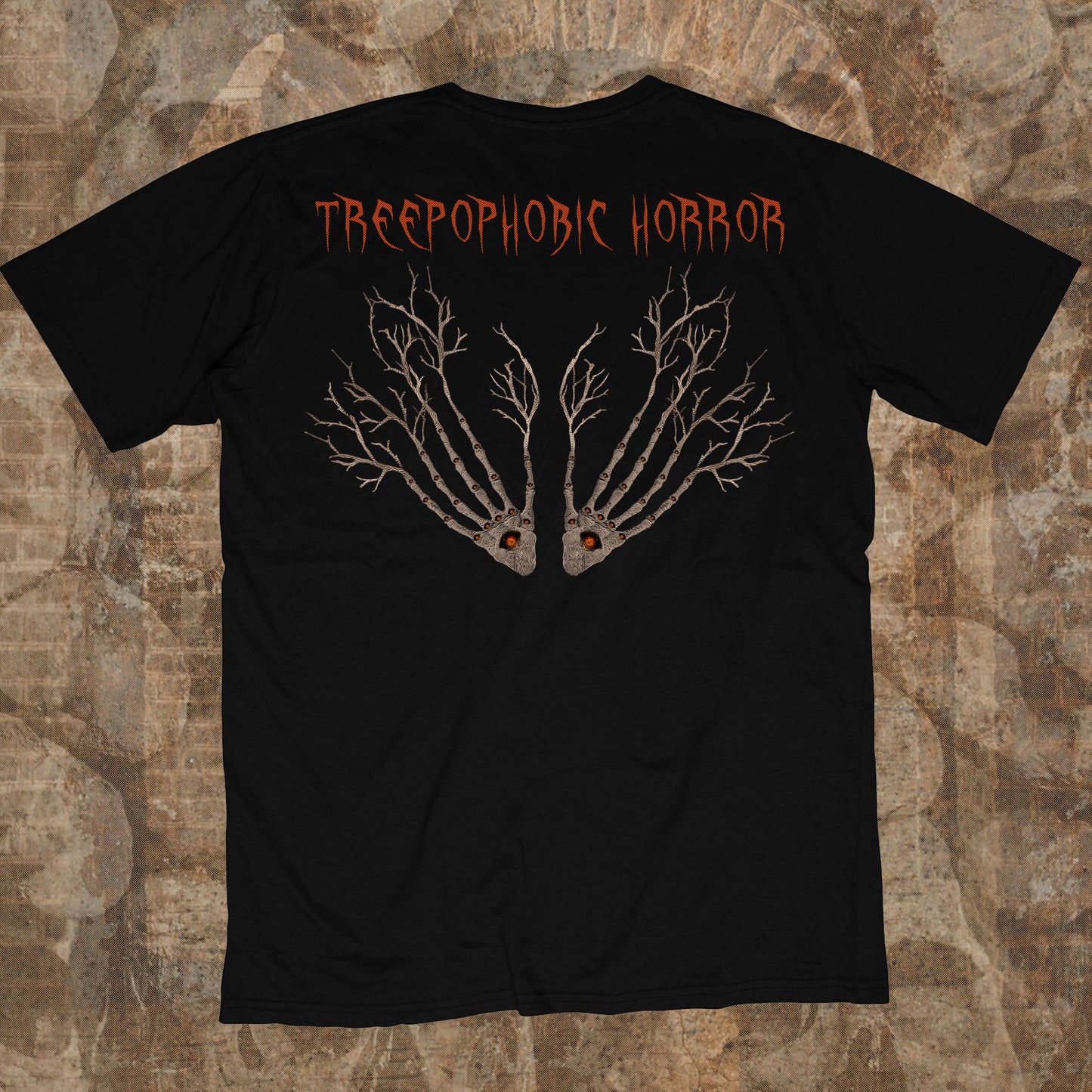 CAMISETA TREEPOPHOBIC HORROR | EDIÇÃO LIMITADA | TINTA REATIVA À LUZ NEGRA