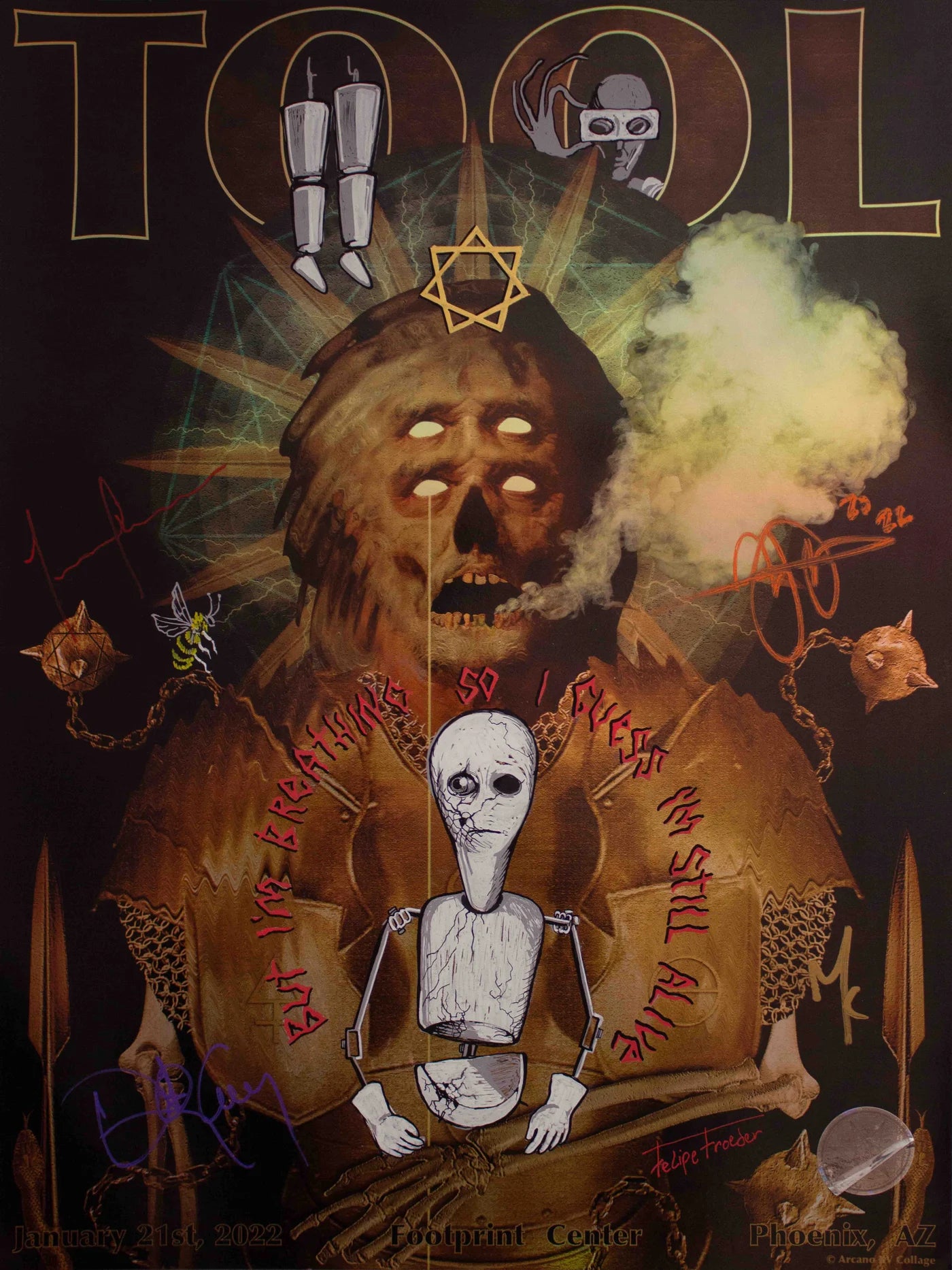 TOOL OFICIAL POSTERS ASSINADOS/REMARCADOS | PHOENIX, AZ | Edição Limitada