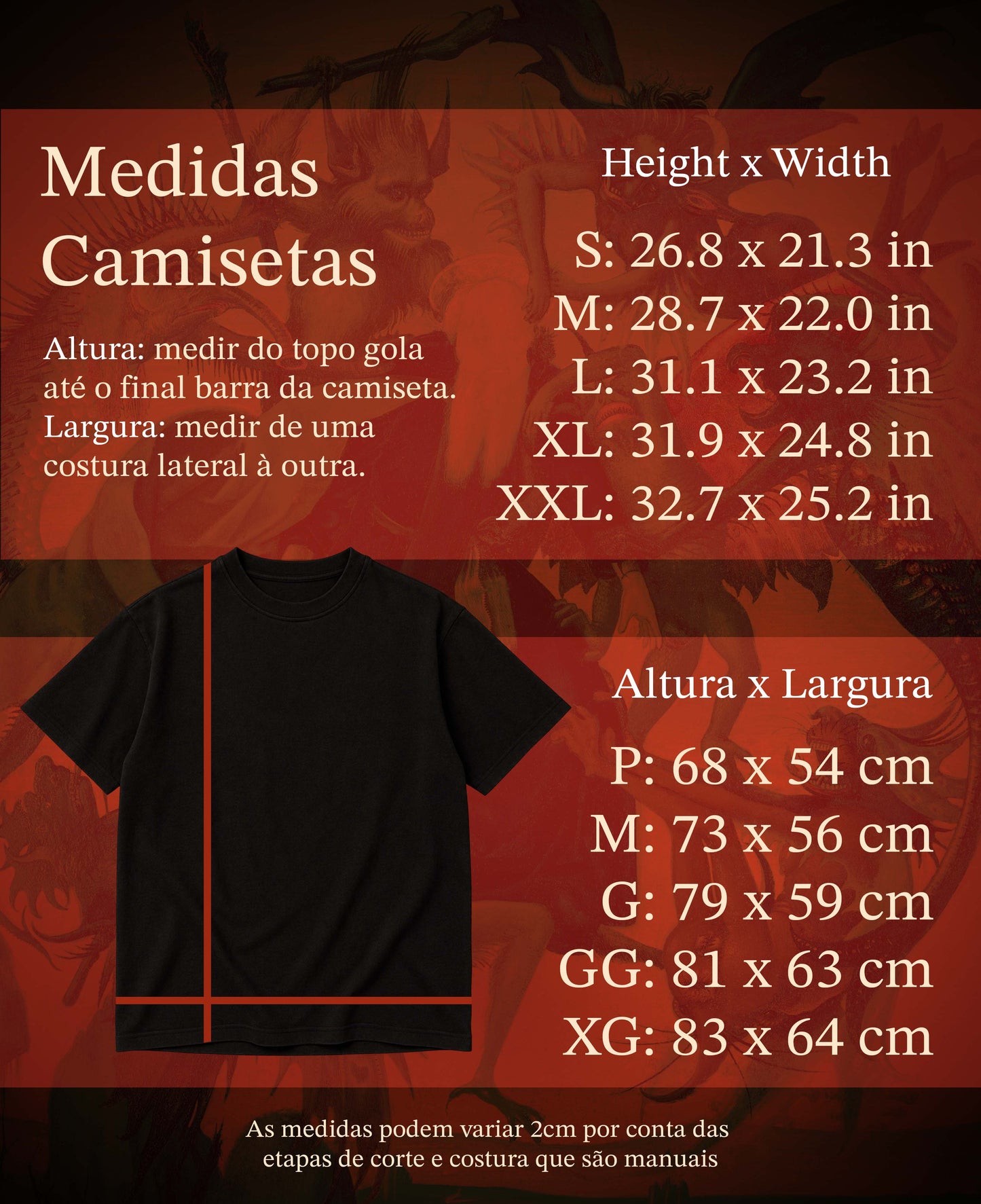 CAMISETA OVERSIZED ARCANO XV - THE DEVIL | PRÉ-VENDA